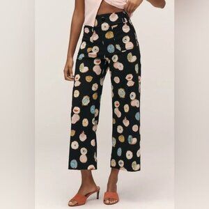 NWT Size 30 - Maeve The Danielle Kroll Colette Crop Wide-Leg Pants